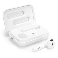 True Wireless Earbuds, Bluetooth 5.0 TWS in-Ear Stereo Auto Pairing Touch Control Sweatproof (White)