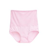 Women Underwear High Waist Seamless Warm Court Large Size Hip Solid Postpartum Briefs (XL, Hot Pink)