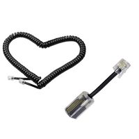 Telephone Cord Cable Landline Handset 9.8Ft Uncoiled Microphone Receiver Line Connector Copper Phone Volume Curve with 1PCS Anti-Tangle Telephone Cord Untangler 360 Degree Rotating Swivel Accessory