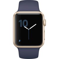 Apple Watch Series 1 Smartwatch 42mm, Gold Aluminum Case Midnight Blue Sport Band (Renewed)