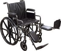 ProBasics Comfort Standard Wheelchair - Height Adjustable Seat - Flip Back Desk Arms - 300 Pound Weight Wapacity - Black - Elevating Leg Rest - 16" x 16" Seat