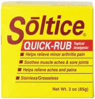 Soltice Quick Rub Topical Pain Reliever, 3 Ounces