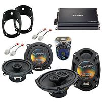 Compatible with Dodge Ram Truck 1500 2002-2008 Factory Speaker Upgrade Speakers & CXA300.4 Amp (Renewed)