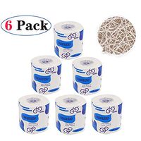 Yimeezuyu Toilet Paper Smooth 6 Rolls Soft 3-Ply Toilet Paper Strong and Highly Absorbent Hand Towels Family Bath Tissue Paper Bathroom Paper Rolls