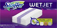 Swiffer WetJet Hardwood Floor Cleaner, Spray Mop Pad Refill, Multi Surface, 12 Count (Packaging May Vary) (Pack of 4)