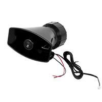 Cocoarm Loud Horn Siren, Megaphone with 7 Modes Sound Mic PA Speaker System, Electronic Bullhorn for 12V Voltage Cars, Trucks, Boats and Motorcycles, Black