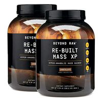 Beyond Raw Re-Built Mass XP Protein Powder - Chocolate, Twin Pack, 6lbs per Bottle, Mass Gainer