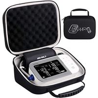 BOVKE Carrying Case Travel Bag for Omron 10 Series BP5450 Platinum Blood Pressure Monitor Premium Upper Arm Cuff Digital Bluetooth Blood Pressure Machine, (Black + Inside Gray)