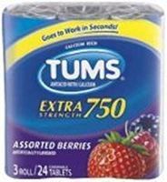 Tums E-x Tabs Assorted Berries, Size: 12x3 Rol