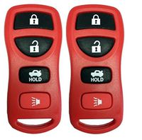 2 S&I Remotes Keyless Entry Remote Control Car Key Fob Replacement for KBRASTU15 (Red)