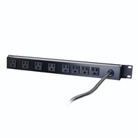 C2G/Cables to Go 16291 6' Wiremold Rack Mount 8-Outlet 120v/15a Lighted Switch Power Strip