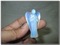Jet Fantastic Opalite 2" Angel Healing Chakra Balancing Unique Rare Energy Love Divine Spiritual Psychic Arch Angel Christmas Gift India Gemstone Original Authentic Genuine Crystals
