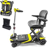 Transformer Automatic Foldable Travel Scooter Yellow with Lightweight Lithium Battery and Docking Station, Airline Approved