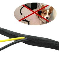Cord Protector Wire Loom Tubing Cable Sleeve Split Sleeving Protect Wires from Rabbits, Cats and Other Pets (20Ft)