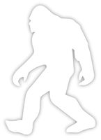 Sasquatch Vinyl Sticker Decal 5"x3.5" (White)