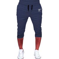 ASOBIMONO Mens Joggers Pants Sport Shorts Slim Fit Athletic Gym Workout Sweatpants Elastic Waist with Pockets Navy
