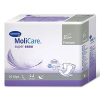 MoliCare Premium Slip Briefs, Super Plus, Large, Pack/30