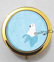 BlackKey Polar Bear 3-Compartment Decorative Pocket Gift Box Case Organizer for Pill, Color 2 -2268