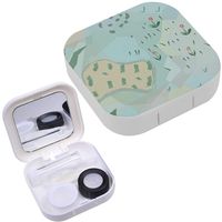 Portable Contact Lens Case Box Travel Kit Mirror + Bottle + Tweezers Container Holder [ Childish ]