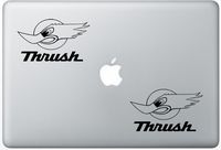 Thrush Logo HenryDecalZD0129 Set Of Two (2x) , Decal , Sticker , Laptop , Ipad , Car , Truck
