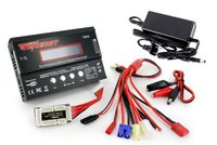 Tenergy TB6-B Balance Charger Discharger 1S-6S Digital Battery Pack Charger for NiMH/NiCD/Li-PO/Li-Fe Packs w/ LCD Display Hobby Battery Charger w/ Tamiya/JST/EC3/HiTec/Deans Connectors + Power Supply