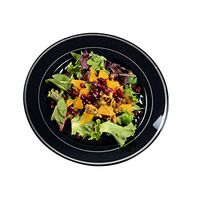 Silver Splendor Plate (Pack of 120) Size: 9" W x 9" D, Color: Black with Silver Accent