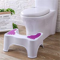 Bathroom Stool Squat Toilet Footstool Anti-Slip Mat Bathroom Assistant Foot Pad To Constipation Pile,Purple