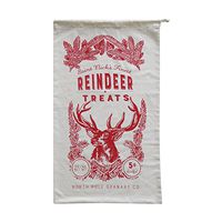 Canvas Reindeer Treats Gift Bag