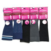 Dr. Motion Women's Half-Cushion Compression Socks 5 pairs (Assort 3)