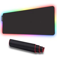 LUXCOMS RGB Soft Gaming Mouse Pad Large, Oversized Glowing Led Extended Mousepad ，Non-Slip Rubber Base Computer Keyboard Pad Mat，31.5X 11.8in