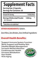Natural Weight Loss Supplements for Women Belly Fat - Moringa OLEIFERA Extract - Moringa Natural - 2 Bottles 120 Capsules