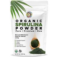 Earth Circle Organics | Organic Spirulina Powder, Kosher, Raw and Non-Irradiated | Pure Vegan Protein | Premium Superfood, High in Amino Acids and Antioxidants - 8oz