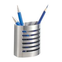 iDesign Forma Magnetic Modern Pen and Pencil Holder, Metal Writing Utensil Storage Organizer for Kitchen, Locker, Home, or Office, 3.25" x 1.75" x 3.50", Brushed Stainless Steel