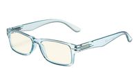 Eyekepper Computer Readers UV Protection, Anti Glare, Anti Blue Rays Reading Glasses (Blue/Light Yellow Tinted Lenses) +1.75