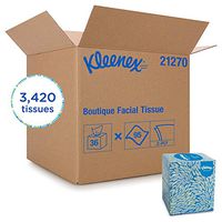 Kleenex Professional Facial Tissue Cube for Business (21270), Upright Face Tissue Box (1 case of 108 Boxes)