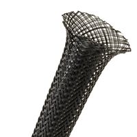 Hellermann Tyton 170-03001 Expandable Braided Sleeve, 0.50" Diameter, Black, 100ft Reel