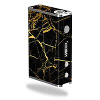 MightySkins Skin Compatible with Smok R200 200W – Black Gold Marble | Protective, Durable, and Unique Vinyl Decal wrap Cover | Easy to Apply, Remove, and Change Styles | Made in The USA
