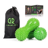 Foot Massage Ball Roller - Peanut Massage Ball for Myofascial Release Treatment & Trigger Point Therapy - Great for Plantar Fasciitis, Heel & Foot Arch Pain Relief (Green (Hard))