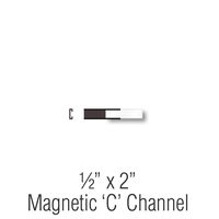 SmartSign Pack of 25 Magnetic 'C' Channel Label Holders | 0.5" x 2"