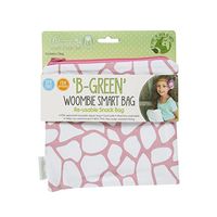 Woombie B-Green Snack Bags, Berry Pink Giraffe