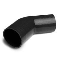 3 inches To 3.5 inches 45 Degree Elbow Turbo/Intercooler/Intake Piping Coupler Reducer Silicone Hose (Black)