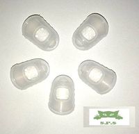S.P.S Fingertip Protector for Ukulele Guitar Silicone Finger Guards 5pcs (S (Kid), Clear)