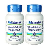 Life Extension ExtendRelease Magnesium 60 Vegetarian Capsules (2 bottles)