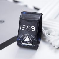 Flylin Creative Waterproof Paper Watch Super Light Durable Digital Wrist Paper Watch with Magnetic System for Kids Men Women Boys Girls