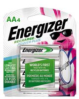 Energizer Rechargeable AA Batteries, NiMH, 2300 mAh, Pre-Charged, 4 count (Recharge Power Plus)