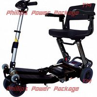 Free Rider USA - Luggie Standard - Compact Lightweight Foldable Scooter - 4-Wheel - Black - Phillips Power Package TM - to $500 Value