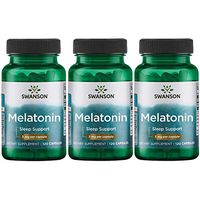 Swanson Melatonin 3 mg 120 Caps 3 Pack