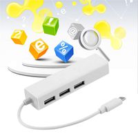 Joyleah USB 3.1 Type C USB-C Multiple 3 Ports Hub with Ethernet Network LAN Adapter