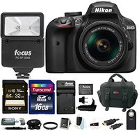 Nikon D3400 DSLR Camera with 18-55mm Lens (Black) and 48GB SD Card Bundle