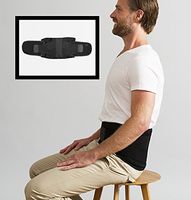 Swedish Posture Stabilize Lower Back Support Belt - Relieves Back Pain - Supports Lower Back and Torso - Prevents Slouching Slumping or Hunching - with Removable Pad for Heat or Cold Therapy